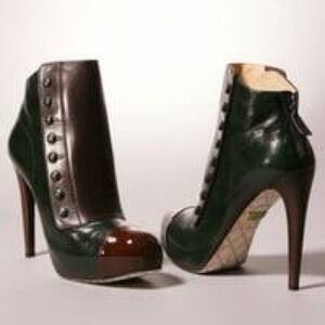NEW L.A.M.B. Booties LAMB by Gwen Stefani Corset platform 8.5 leather $425 *read